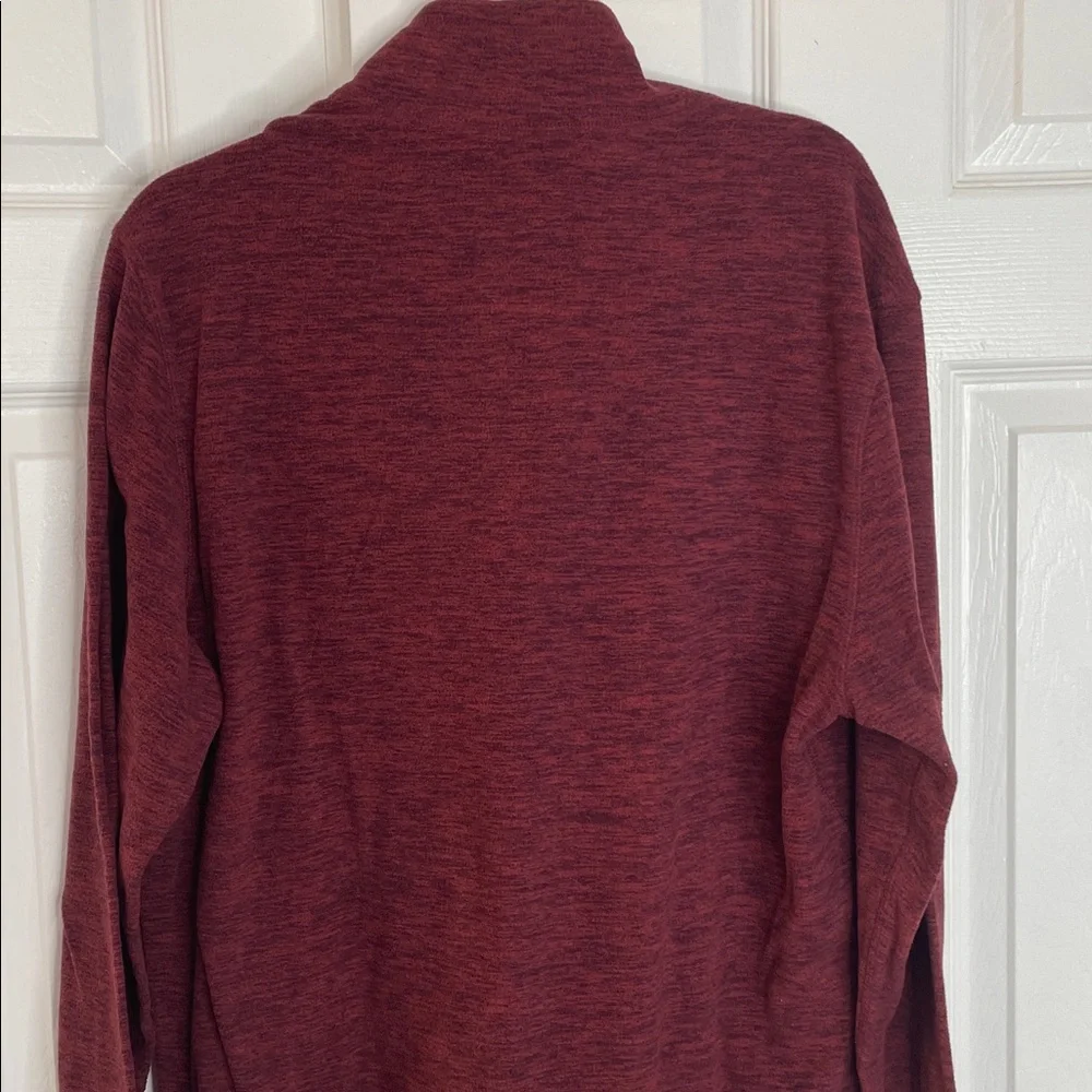 EDDIE BAUER CLOUD LAYER PRO QUARTER ZIP FLEECE PULLOVER ANTI-PILL MAROON SZ L